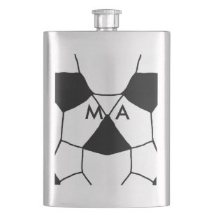 Einfache Monogramm fügen Sie den Namen Mann minima Flachmann