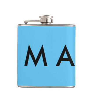 Einfache Monogramm fügen Sie den Namen Mann minima Flachmann