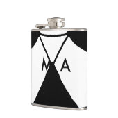 Einfache Monogramm fügen Sie den Namen Mann minima Flachmann (Links)