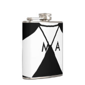 Einfache Monogramm fügen Sie den Namen Mann minima Flachmann (Rechts)