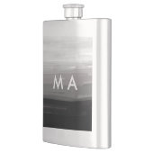 Einfache Monogramm fügen Sie den Namen Mann minima Flachmann (Links)