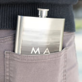 Einfache Monogramm fügen Sie den Namen Mann minima Flachmann (Beispiel)
