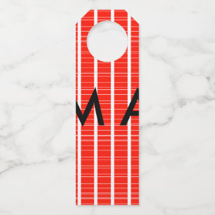 Einfache Monogramm fügen Sie den Namen Mann minima Flaschenanhänger