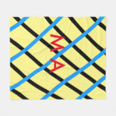 Einfache Monogramm fügen Sie den Namen Mann minima Fleecedecke (Vorderseite (Horizontal))