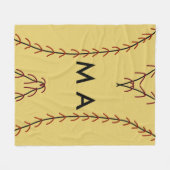 Einfache Monogramm fügen Sie den Namen Mann minima Fleecedecke (Vorderseite (Horizontal))