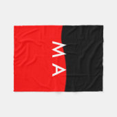 Einfache Monogramm fügen Sie den Namen Mann minima Fleecedecke (Vorderseite (Horizontal))