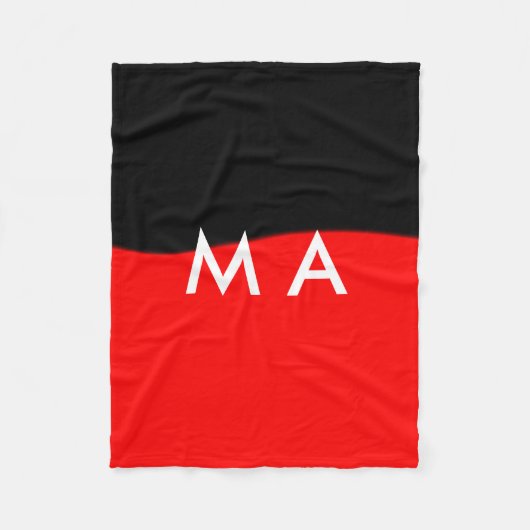 Einfache Monogramm fügen Sie den Namen Mann minima Fleecedecke (Vorderseite)