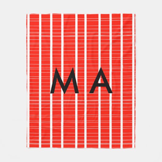 Einfache Monogramm fügen Sie den Namen Mann minima Fleecedecke (Vorderseite)