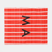 Einfache Monogramm fügen Sie den Namen Mann minima Fleecedecke (Vorderseite (Horizontal))