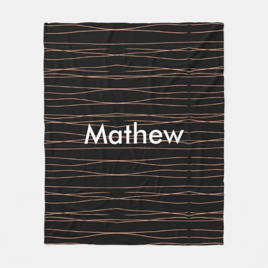 Einfache Monogramm fügen Sie den Namen Mann minima Fleecedecke (Vorderseite)