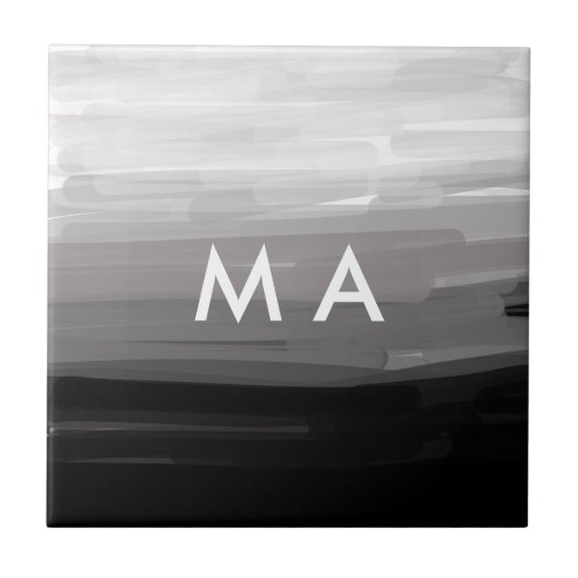 Einfache Monogramm fügen Sie den Namen Mann minima Fliese (Vorderseite)