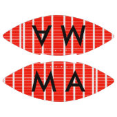 Einfache Monogramm fügen Sie den Namen Mann minima Football (Paneele)