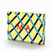 Einfache Monogramm fügen Sie den Namen Mann minima Fotoblock (Rechts)