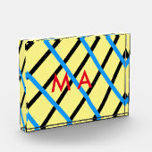Einfache Monogramm fügen Sie den Namen Mann minima Fotoblock (Links)