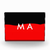 Einfache Monogramm fügen Sie den Namen Mann minima Fotoblock (Vorderseite)