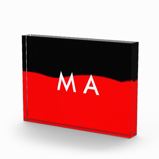 Einfache Monogramm fügen Sie den Namen Mann minima Fotoblock (Rechts)