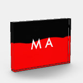 Einfache Monogramm fügen Sie den Namen Mann minima Fotoblock (Links)