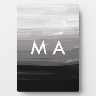 Einfache Monogramm fügen Sie den Namen Mann minima Fotoplatte