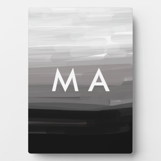 Einfache Monogramm fügen Sie den Namen Mann minima Fotoplatte (Vorderseite)
