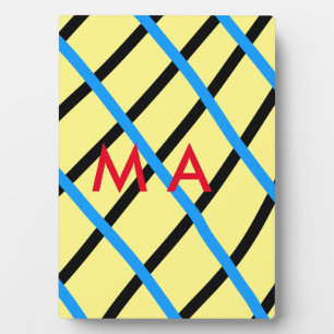 Einfache Monogramm fügen Sie den Namen Mann minima Fotoplatte