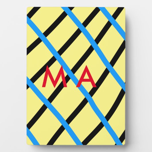 Einfache Monogramm fügen Sie den Namen Mann minima Fotoplatte (Vorderseite)