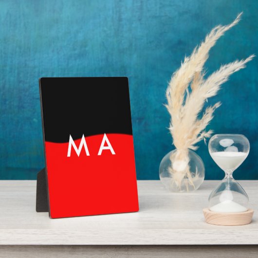 Einfache Monogramm fügen Sie den Namen Mann minima Fotoplatte (Seite)