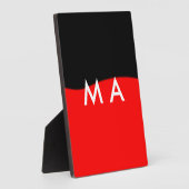 Einfache Monogramm fügen Sie den Namen Mann minima Fotoplatte (Seite)