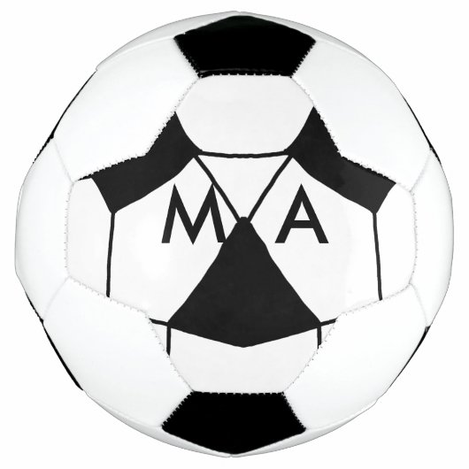 Einfache Monogramm fügen Sie den Namen Mann minima Fußball (Vorderseite)