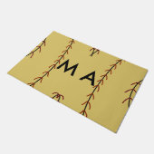 Einfache Monogramm fügen Sie den Namen Mann minima Fußmatte (Schrägansicht)