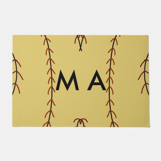 Einfache Monogramm fügen Sie den Namen Mann minima Fußmatte (Vorderseite)