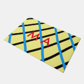 Einfache Monogramm fügen Sie den Namen Mann minima Fußmatte (Schrägansicht)