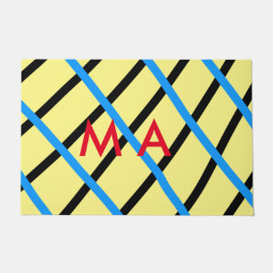 Einfache Monogramm fügen Sie den Namen Mann minima Fußmatte
