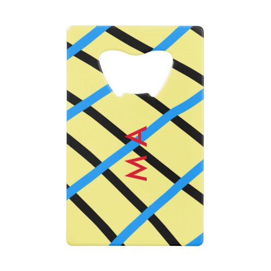 Einfache Monogramm fügen Sie den Namen Mann minima Geldbeutel Flaschenöffner (Vorderseite)