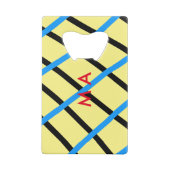 Einfache Monogramm fügen Sie den Namen Mann minima Geldbeutel Flaschenöffner (Rückseite)