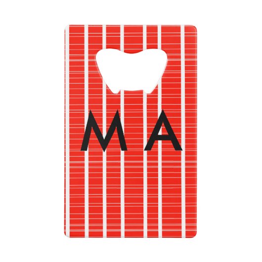 Einfache Monogramm fügen Sie den Namen Mann minima Geldbeutel Flaschenöffner (Vorderseite)