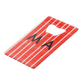 Einfache Monogramm fügen Sie den Namen Mann minima Geldbeutel Flaschenöffner (Vorderseite Schrägansicht)