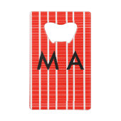 Einfache Monogramm fügen Sie den Namen Mann minima Geldbeutel Flaschenöffner (Rückseite)