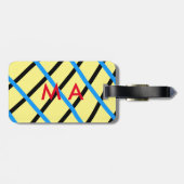 Einfache Monogramm fügen Sie den Namen Mann minima Gepäckanhänger (Rückseite horizontal)