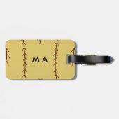 Einfache Monogramm fügen Sie den Namen Mann minima Gepäckanhänger (Rückseite horizontal)