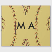 Einfache Monogramm fügen Sie den Namen Mann minima Geschenkpapier (Flach)