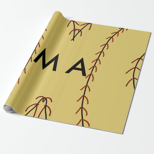Einfache Monogramm fügen Sie den Namen Mann minima Geschenkpapier (Ungerollt)