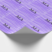 Einfache Monogramm fügen Sie den Namen Mann minima Geschenkpapier (Ecke)