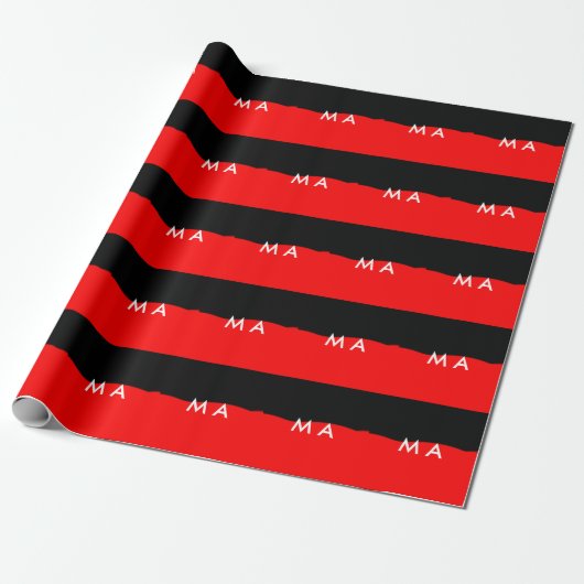 Einfache Monogramm fügen Sie den Namen Mann minima Geschenkpapier (Ungerollt)