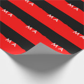Einfache Monogramm fügen Sie den Namen Mann minima Geschenkpapier (Ecke)