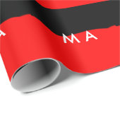 Einfache Monogramm fügen Sie den Namen Mann minima Geschenkpapier (Rolleneckpunkt)