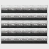 Einfache Monogramm fügen Sie den Namen Mann minima Geschenkpapier (Flach)