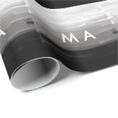 Einfache Monogramm fügen Sie den Namen Mann minima Geschenkpapier (Rolleneckpunkt)