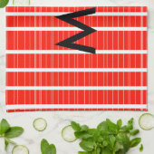 Einfache Monogramm fügen Sie den Namen Mann minima Geschirrtuch (Gefaltet)