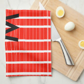 Einfache Monogramm fügen Sie den Namen Mann minima Geschirrtuch (Viertel Falte)