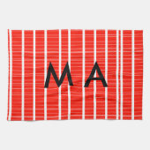 Einfache Monogramm fügen Sie den Namen Mann minima Geschirrtuch (Horizontal)